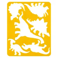 Трафарет для рисования 1 Вересня Динозавры 940354 20х16 см желтый