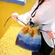Сумка мeшок Torba Желто-синие разводы 30x30 см (TOR_21M011_TSI)