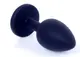 Анальная пробка черная с камнем Plug-Jewellery Black Silicon PLUG Medium- Pink Diamond