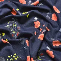 Тканина Трикотаж Спорт V-2/1 букетик т/синій