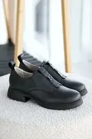 Женские лоферы кожаные весенне-осенние черные Emirro A21 (36)