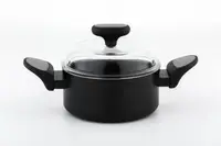 Каструля з кришкою Nois Salto Silver 830805 1.5 л 16 см чорна