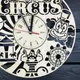 Тематические настенные часы из дерева «Цирк»