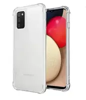 Силиконовый чехол для Samsung Galaxy A02s - Прозрачный (усиленные углы)