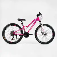 Велосипед Спортивный Corso 26". "MERCURY". 21 скорость, алюминиевая рама 13’’, переключатели Shimano. Pink (138274)