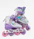 Роликовые коньки 203-М Best Roller колеса PU светятся. Violet (размер 34-38) (170010)
