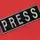 Шеврон на липучке для журналистов Пресса Press 8х25 см вышитый патч нашивка для работников медиа и СМИ