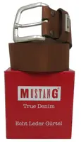 Жіночий шкіряний ремінь під джинси Mustang, Німеччина, 4 см коричневий