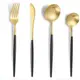Набор столовых приборов Stainless Stell 4-Gold-BlaСk 4 предмета золотистый с черным