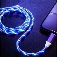Шнур для зарядки Micro USB - USB C-004 Светящийся кабель Серый