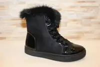 Ботинки зимние женские черные С540