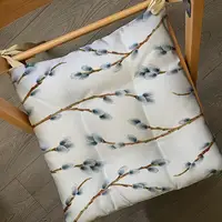 Подушка на стул с завязками, садовый текстиль Ива 40x40x4 см