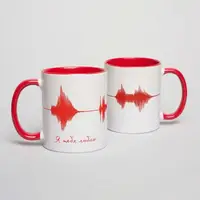 Кружка "Я тебя люблю", Красный, русский, Деревянная подарочная коробка с гравировкой, 330 мл
