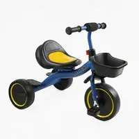 Детский велосипед 3-х колесный BS 602 BestTrike украинская озвучка музыкальная колонка. Black and blue (168744)