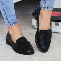 Лофери жіночі Fashion Vanessa 3149 37 розмір 24 см Чорний