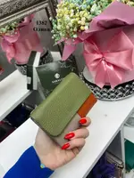 Горчица - на магните и молнии - стильный яркий женский кошелек премиум качества - 13х9 см (1382)
