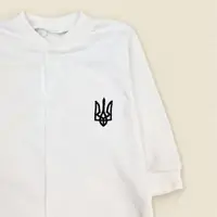 Дитячий сліп із вишивкою білого кольору Тризубець