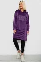 Туника женская однотонная велюровая, цвет фиолетовый, 257R338