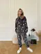 Пижама, домашний костюм AO085 Серый Oversize XL-3XL