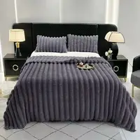 Плед Dushka Home Шарпей Смужка 7 см 21801 200х230 см темно-сірий