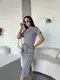 Костюм (юбка+топ) AO245 Серый L/XL