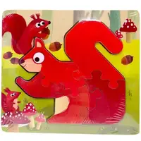 Деревянная игрушка пазлы-вкладки "Животные" (БЕЛОЧКА)
