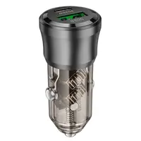 Адаптер автомобільний Borofone Journey car charger BZ25 |1USB/1Type-C, 38W/3A, PD/QC|
