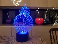 Сменная пластина "BB 8" для 3D светильников 3DTOYSLAMP