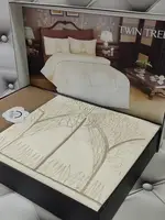 Nak.Twin tree постельный евро размера с вышивкой. Ронфорс. Romeo Турция