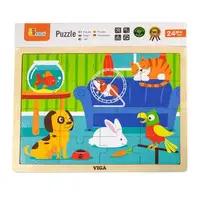 Дерев"яний пазл Viga Toys Домашні вихованці, 16 ел 51453