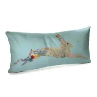 Подушка для дивана бархатная Зайчик 50x24 см (52BP_23M008)