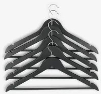 Вешалки HELMUT 44 см, 5 шт/упак, деревяные, чёрные - для одежды, плечики