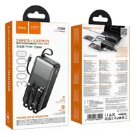 УМБ HOCO Founder PD fully compatible power bank with four cables J156B 30000mAh |1USB/1Type-C, 22.5W/3A, PD/QC|