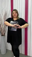 Подовжена Футболка силует трапеція "Мисік" чорна великого розміру 58-60 62-64 66-68 70-72 74-76