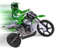 Радіокерована модель Мотоцикл 1:4 Himoto Burstout MX400 Brushed (зелений)