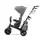 Велосипед детский трехколесный с родительской ручкой KiderKraft EASYTWIST Platinum Grey / Коляска толокар