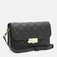 Женская кожаная сумка Borsa Leather K12202bl-black