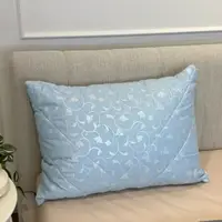 Подушка стеганая из эко пуха со съемным чехлом для стирки Leri Max 21545 70х50 см голубая