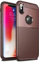 Чехол-накладка Ipaky Shield Series/Elegant Grid Design TPU Hybrid Case Apple iPhone XS Max Brown