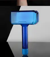 Пляшка для води RESTEQ у формі Молота Тора Mjolnir об’ємом 1.7 літра синього кольору — спортивна пляшка Marvel для фітнесу,