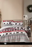 Фланелева постільна білизна First Choice Flannel Cozy Tile Новий рік Сімейний