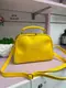 Желтый – молодежный каркасный клатч Lady Bags с двумя молниями 0334