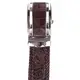 Ремень-автомат CROCODILE LEATHER 18171 из натуральной кожи крокодила Коричневый