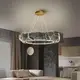 Люстра светодиодная подвесная LED светильник для квартиры на потолок лэд 26398 Золото 30-150х100х100 см.