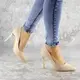 Туфли женские на каблуке Fashion Devin 2248 39 размер 25 см Бежевый