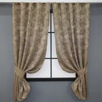 Комплект (2шт. 1,3х1,7м.) коротких штор из жаккарда "Sultan YL", Турция. Цвет капучино. Код 1207ш 35-0080