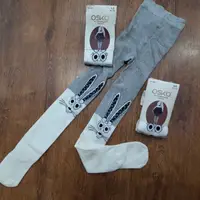 Дитячі колготи,бавовна "OSKO" Art: 9961 Зайчики 7-9 128-140 Сіро-Молочн