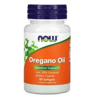 Натуральная добавка NOW Oregano Oil, 90 капсул