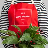 Фартук "Дружина №1 у світі", красный
