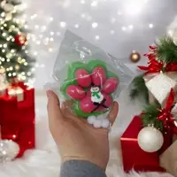 Лапка-антистрес (11 см) новорічна таба, червона серединка